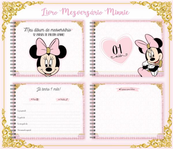 Livro Mesversário Minnie Rosa - Arquivo Digital