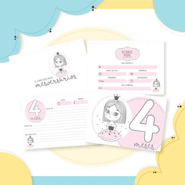 Livro Mêsversário Princesa - Arquivo Digital