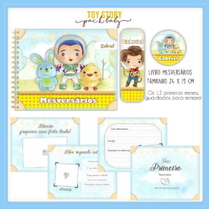 Kit Digital Livro Mesversário Toy Story para Imprimir 27 livro mesversario toy story arquivo digital