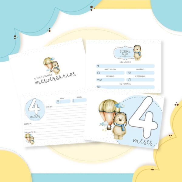 Livro Mêsversário Ursinho Baloeiro - Arquivo Digital