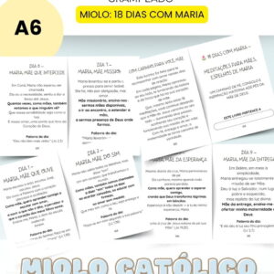 Miolo do Livro de Orações 18 Dias com Maria para Encadernar 3 livro oracoes 18 dias com maria encadernacao