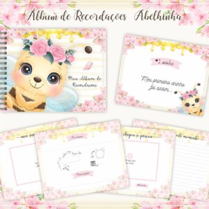 livro recordacoes bebe abelhinha arquivo digital livro do bebe