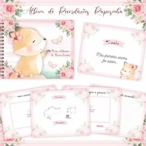 Livro Recordações Bebê Raposinha - Arquivo Digital 6 Livro Recordações Bebê Raposinha - Arquivo Digital