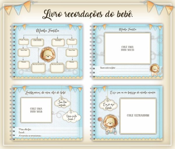 Livro Recordações do Bebê Leãozinho - Arquivo Digital