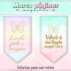 Marca Páginas Magnético Arquivo Digital Frases e Tags 26 marca paginas magnetico arquivo digital frases e tags