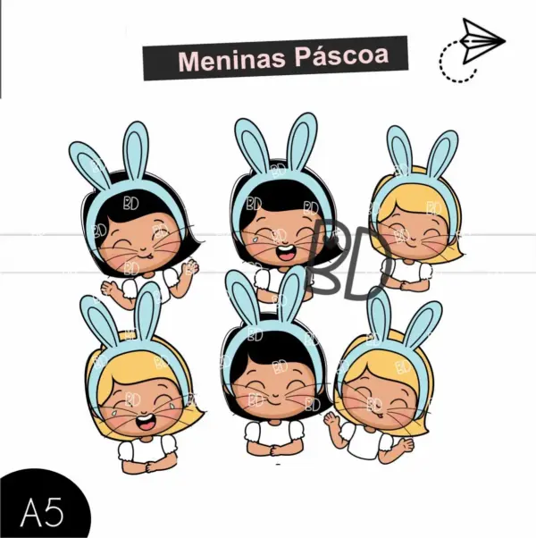 Mascote Pascoa Png Kit Digital Infantil Menino E Menina 3