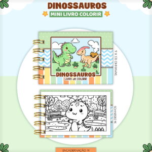 mini colorir dinossauro arquivo digital