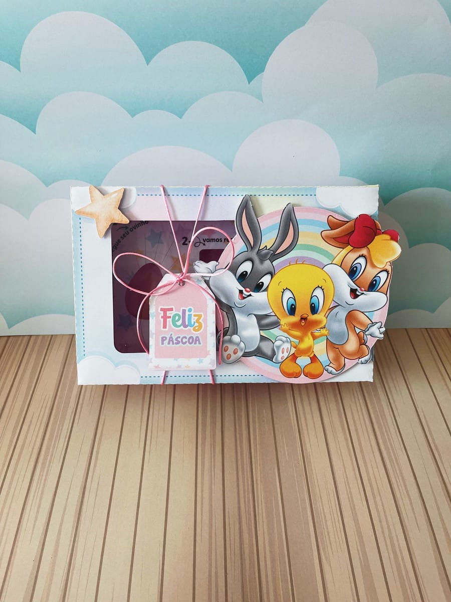 Caixa Mini Confeiteiro Looney Tunes em PDF e Studio 2 Caixa Mini Confeiteiro Looney Tunes em PDF e Studio - Imagem 2