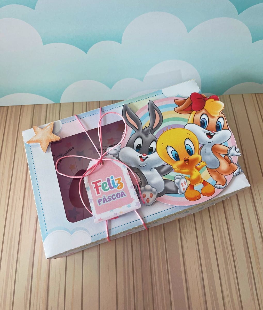 Caixa Mini Confeiteiro Looney Tunes em PDF e Studio 4 Caixa Mini Confeiteiro Looney Tunes em PDF e Studio - Imagem 4
