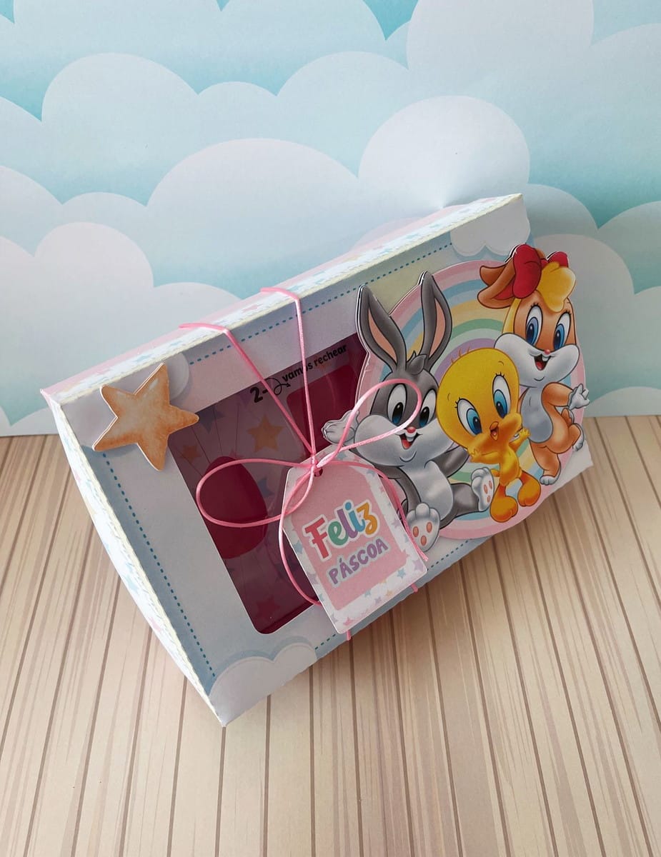 Caixa Mini Confeiteiro Looney Tunes em PDF e Studio 5 Caixa Mini Confeiteiro Looney Tunes em PDF e Studio - Imagem 5