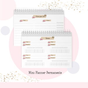 Mini Planner A6 Permanente Professora - Arquivo Digital