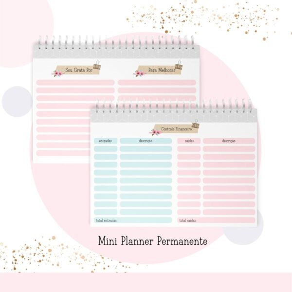 Mini Planner A6 Permanente Professora - Arquivo Digital