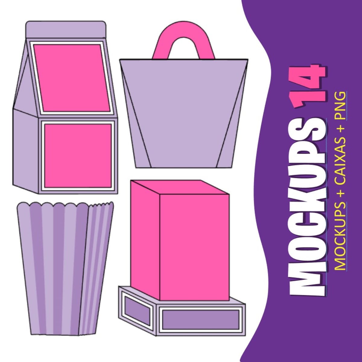 Papelaria festa infantil lilas e rosa com caixas para corte 1 Papelaria festa infantil lilas e rosa com caixas para corte