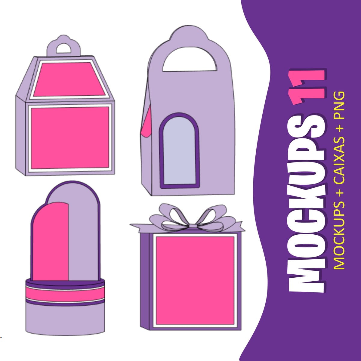 Mockup Caixa Festa Infantil Cartoon para Imprimir 1 Mockup Caixa Festa Infantil Cartoon para Imprimir