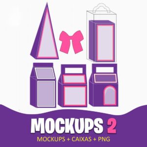 Mockups Caixas Papelaria Festas 2 - Arquivo Digital