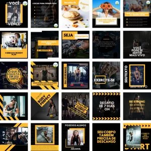 Modelos Canva Academia 2.0 25 Templates Editáveis + Bônus 11 Modelos Canva Academia 2.0 25 Templates Editáveis + Bônus