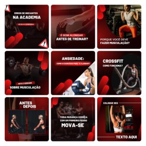 Modelos Canva Academia 30 Templates Editáveis + Bônus