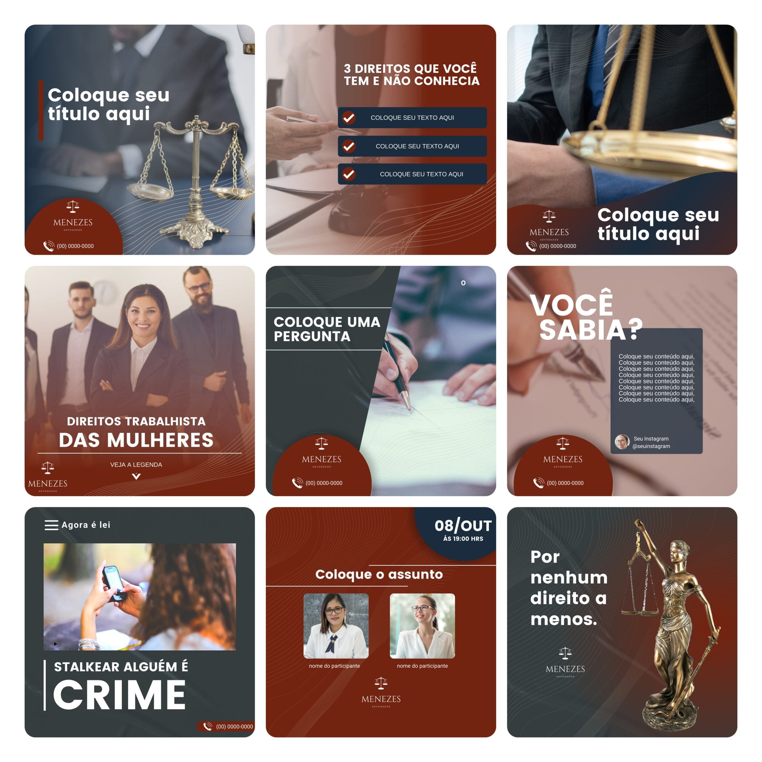 Modelos Canva Advogados 30 Templates Editáveis + Bônus 3 Modelos Canva Advogados 30 Templates Editáveis + Bônus