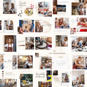 Modelos Canva Artesanato Artesão 25 Templates Editáveis + Bônus