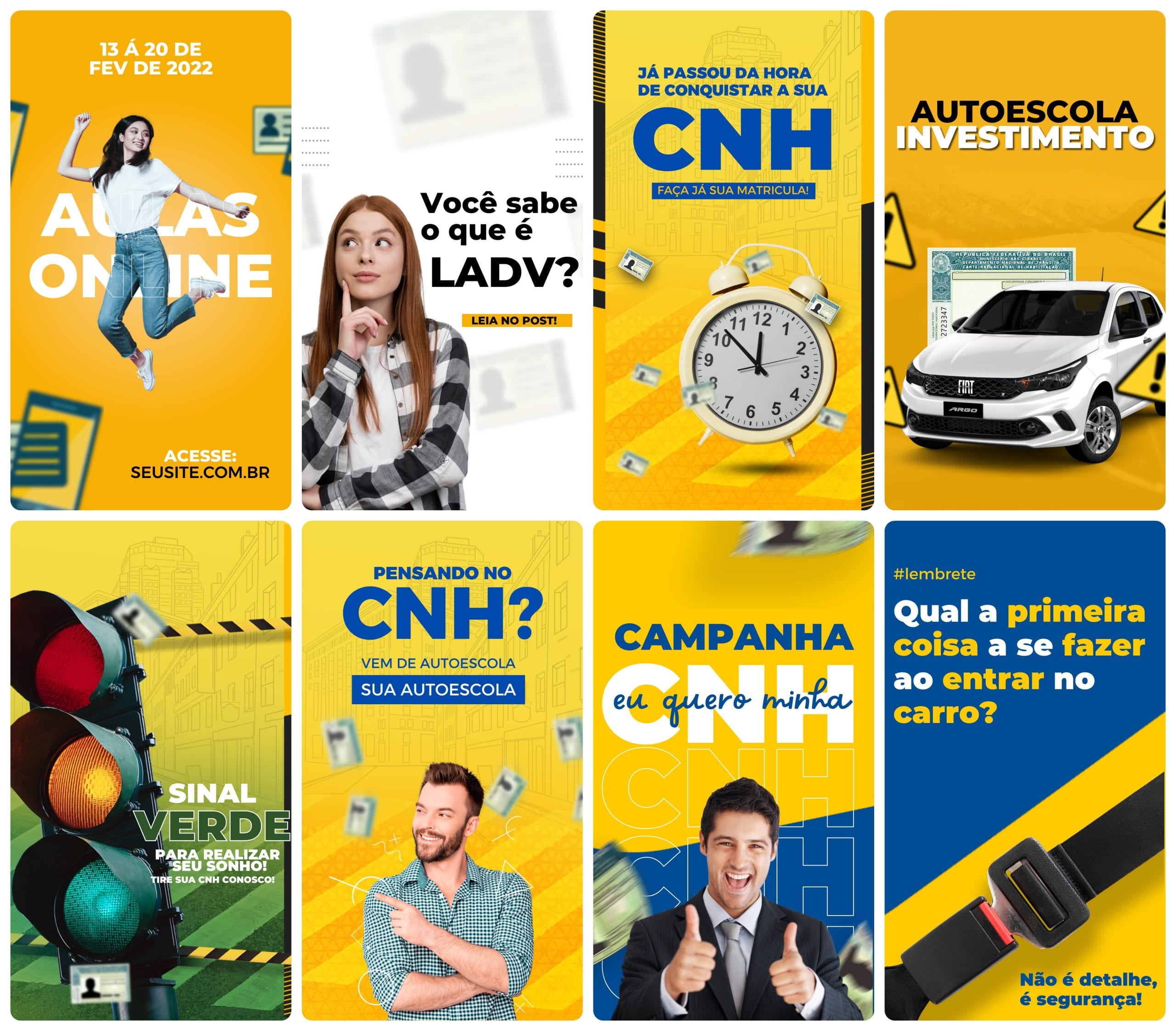 Modelos Canva Auto Escola 27 Templates Editáveis Storie + Bônus 2 Modelos Canva Auto Escola 27 Templates Editáveis Storie + Bônus