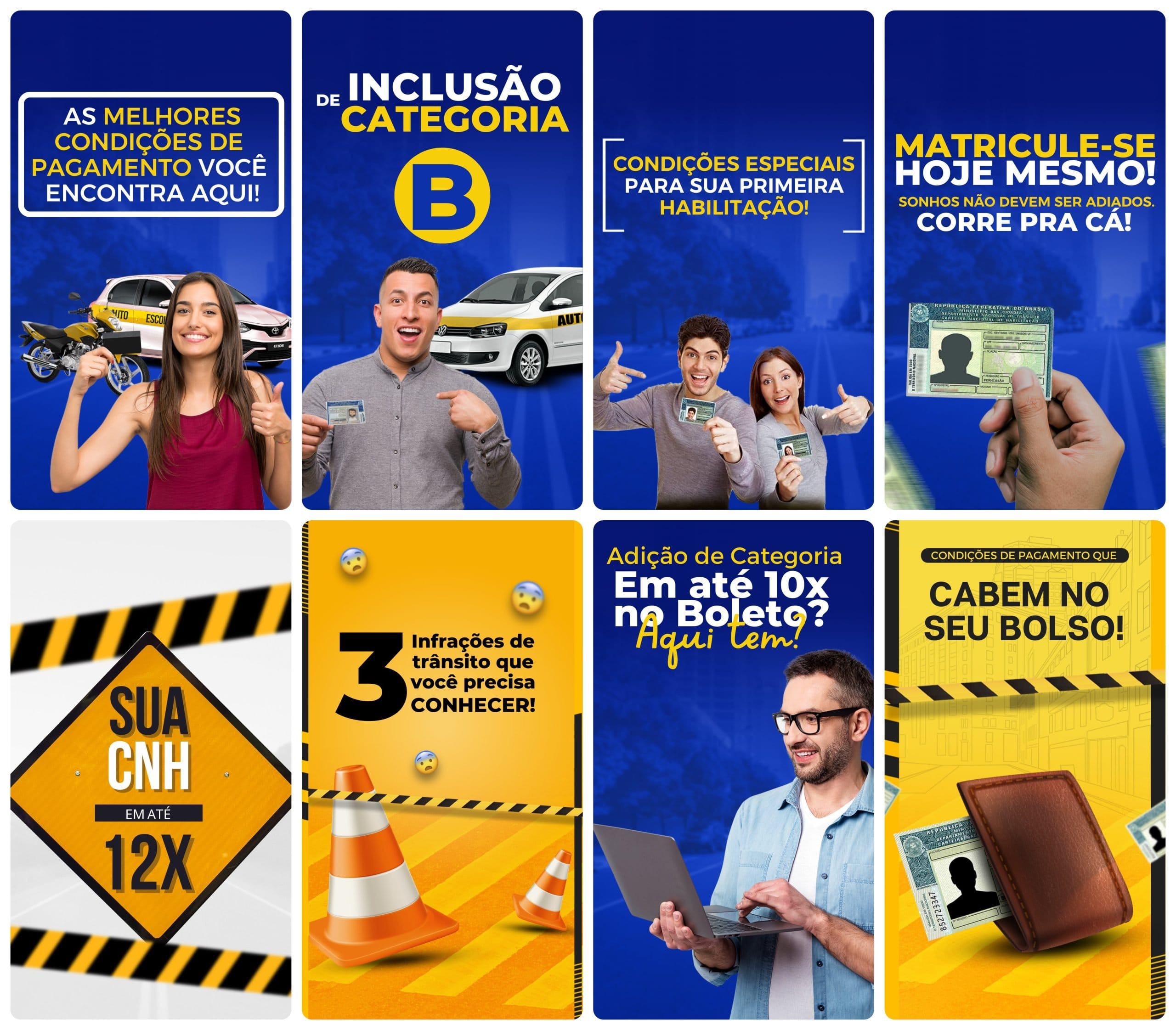Modelos Canva Auto Escola 27 Templates Editáveis Storie + Bônus 3 Modelos Canva Auto Escola 27 Templates Editáveis Storie + Bônus