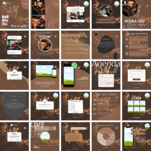 Modelos Canva Barbearia Cabelereiro 25 Templates Editáveis + Bônus