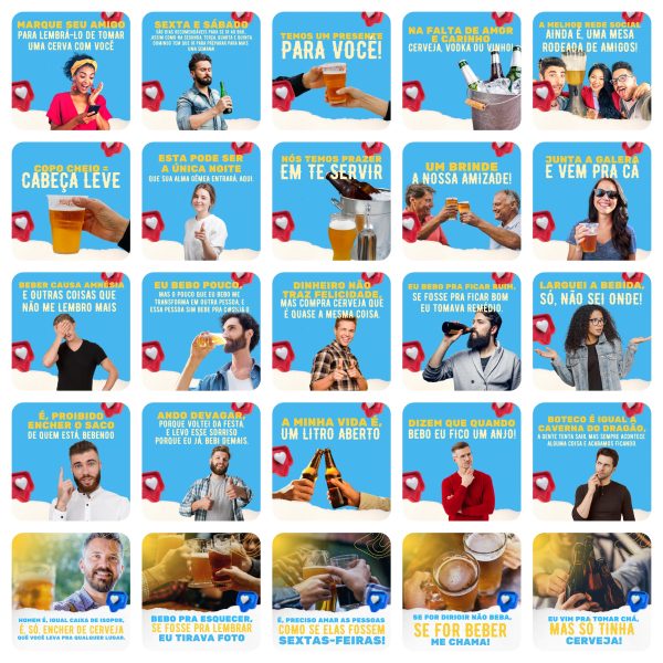 Modelos Canva Bares Bar Cervejaria 200 Templates Editáveis + Legendas