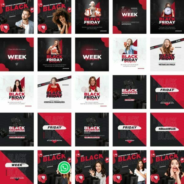 Modelos Canva Black Friday 200 Templates Editáveis + Bônus