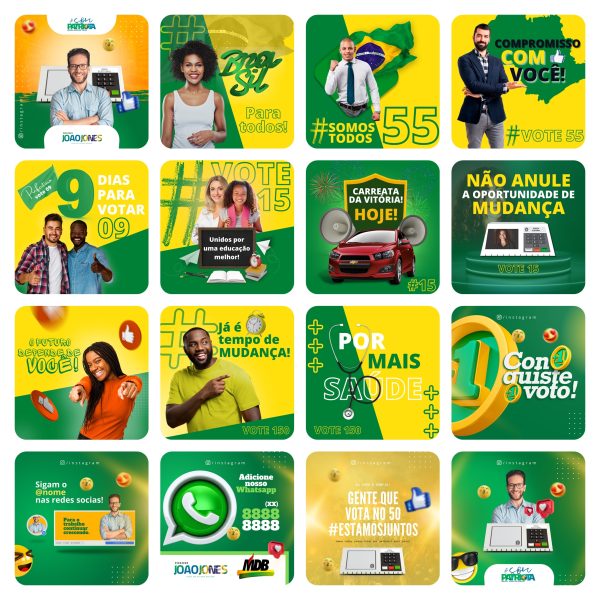 Modelos Canva Campanha Política 70 Templates Editáveis + Bônus