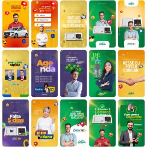 Modelos Canva Campanha Política Eleição 45 Stories