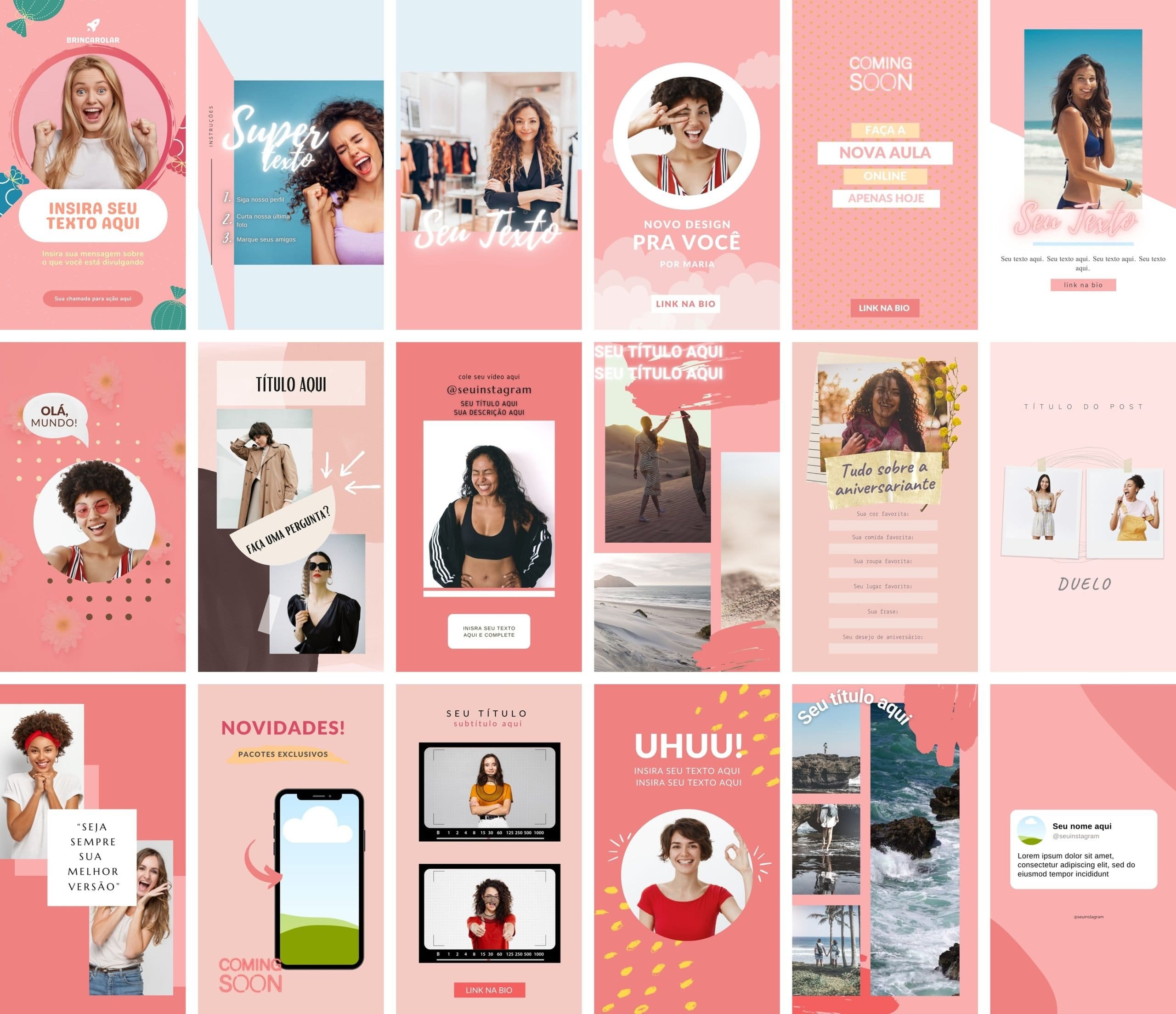 Modelos Canva Capas Reels IGTV Instagram 20 Templates Editáveis + Bônus 1 Modelos Canva Capas Reels IGTV Instagram 20 Templates Editáveis + Bônus