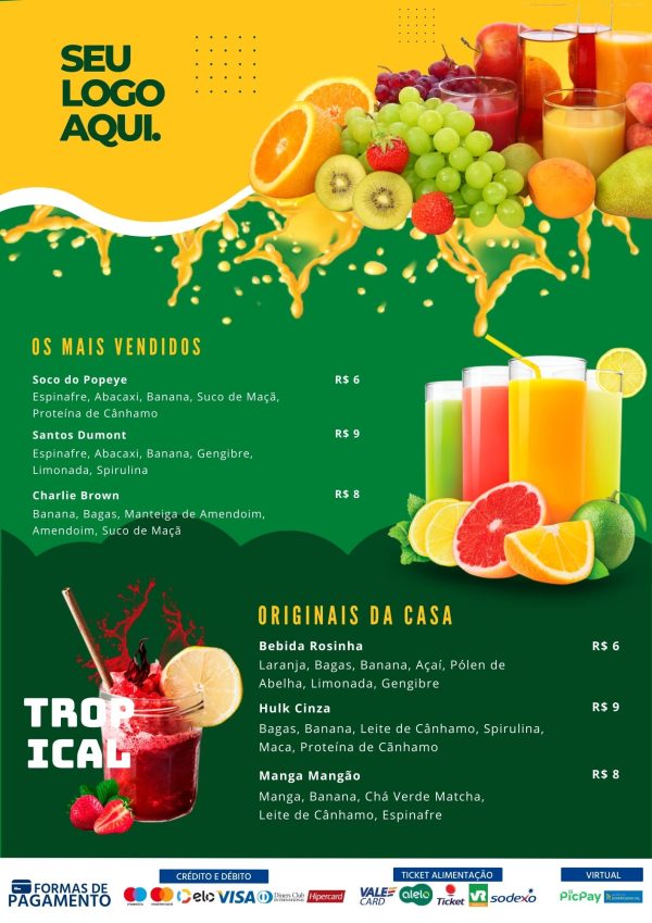 Modelos Canva Cardápios Menus 10 Artes + Bônus