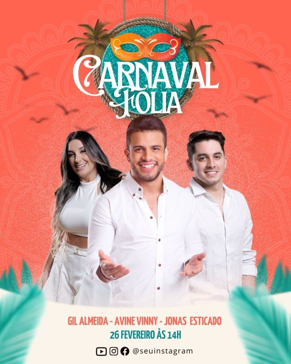 Modelos Canva Carnaval 24 Templates Editáveis + Bônus