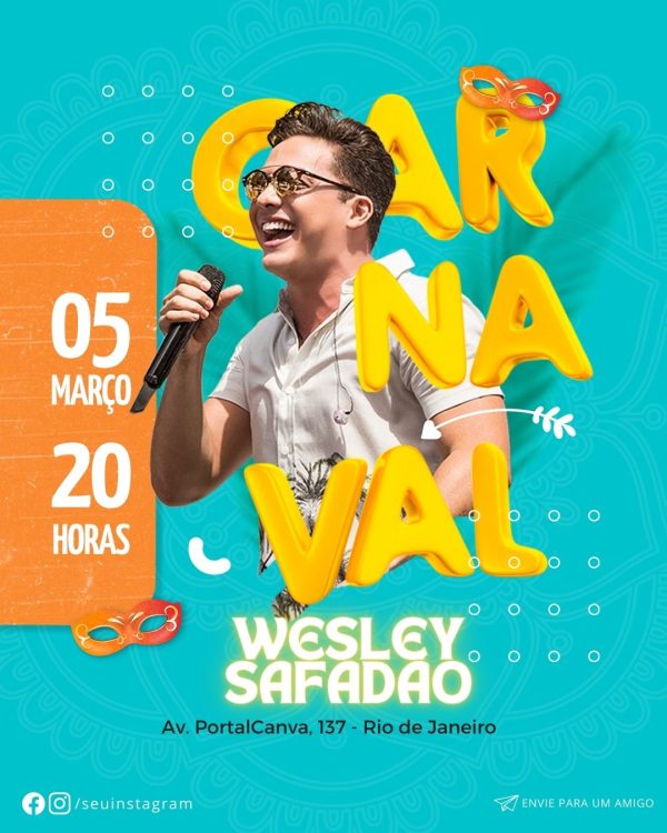 Modelos Canva Carnaval 24 Templates Editáveis + Bônus