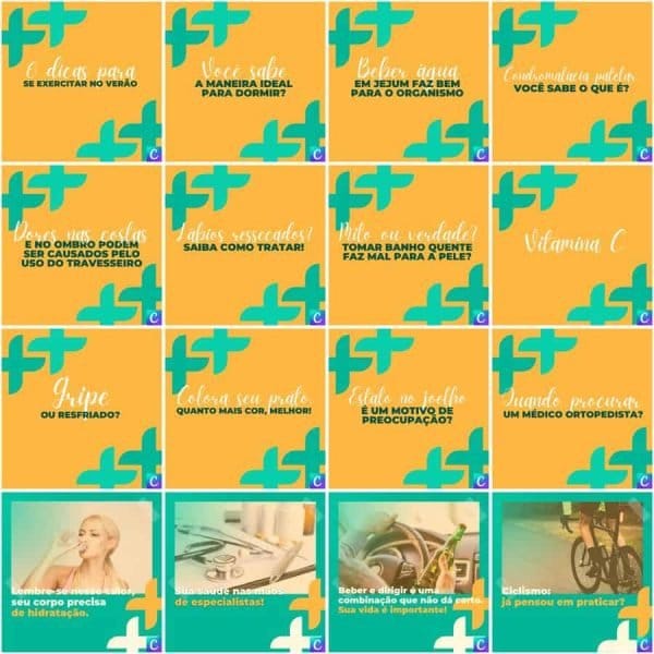 Modelos Canva Clinicas Medica 200 Templates Editáveis + Legendas
