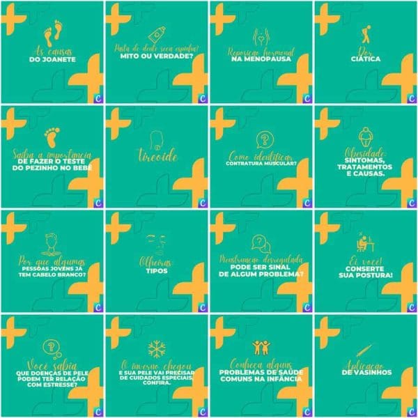 Modelos Canva Clinicas Medica 200 Templates Editáveis + Legendas