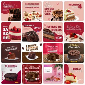 Modelos Canva Confeitaria 40 Templates Editáveis + Bônus