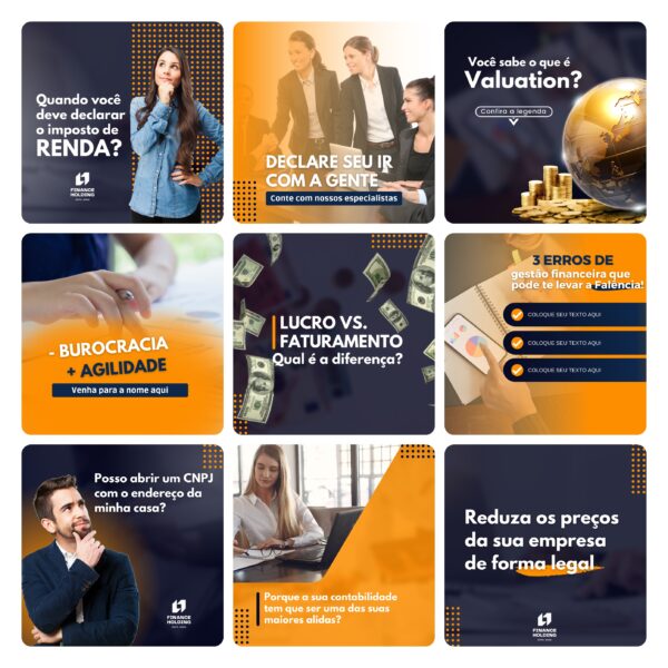 Modelos Canva Contabilidade 30 Templates Editáveis + Bônus