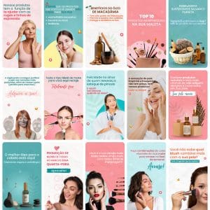 Modelos Canva Cosmético 30 Templates Editáveis Storie + Bônus