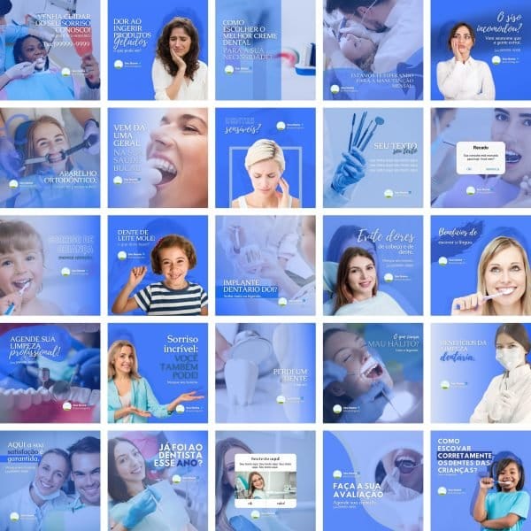 Modelos Canva Dentista Odonto 2.0 25 Templates Editáveis + Bônus