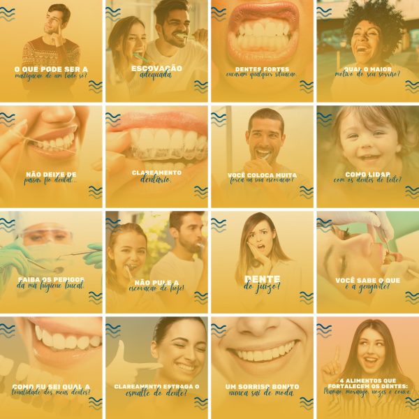 Modelos Canva Dentista Odonto 200 Templates Editáveis + Legendas