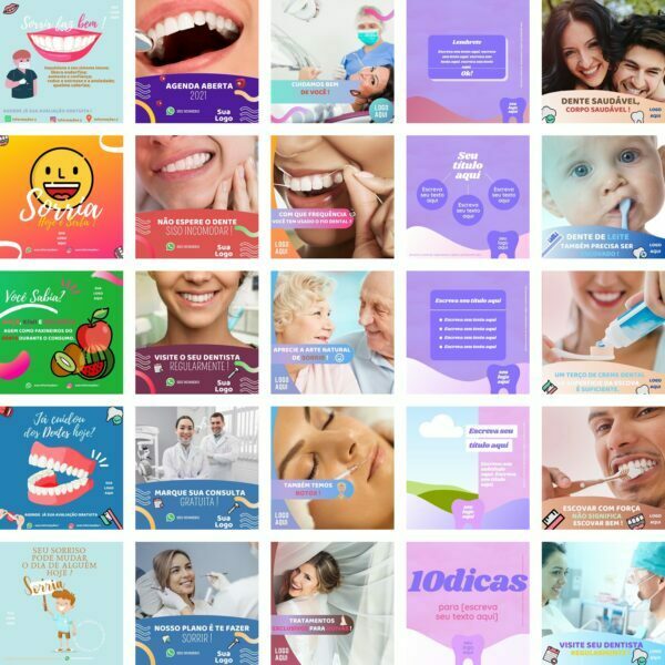 Modelos Canva Dentista Odonto 230 Templates Editáveis + Bônus