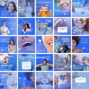 Modelos Canva Dentista Odonto 25 Templates Editáveis + Bônus
