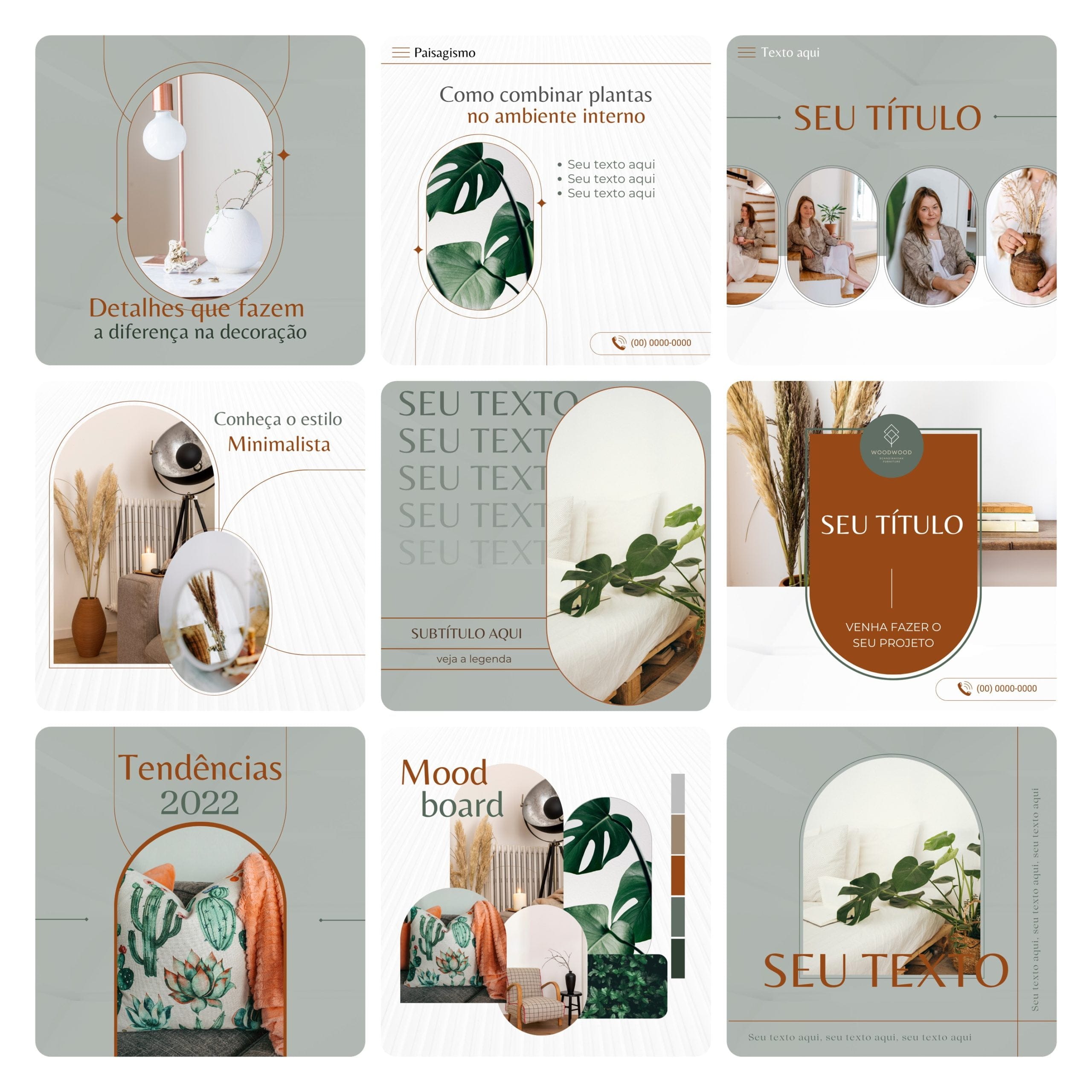Modelos Canva Designer de Interiores 30 Templates Editáveis + Bônus 3 Modelos Canva Designer de Interiores 30 Templates Editáveis + Bônus