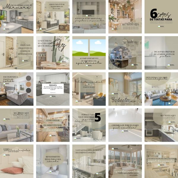 Modelos Canva Designer Interior 2.0 25 Templates Editáveis + Bônus