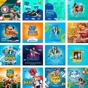 Modelos Canva Dia dos Pais 32 Templates Editáveis + Bônus