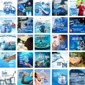 Modelos Canva Distribuidora de Água Mineral 30 Templates Editáveis + Bônus 8 Modelos Canva Distribuidora de Água Mineral 30 Templates Editáveis + Bônus