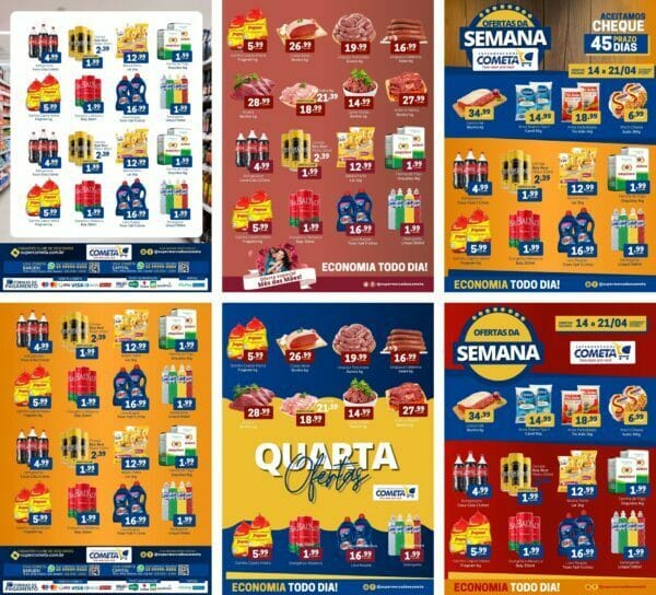 Modelos Canva EncTemplates Editáveis Supermercado 20 Artes