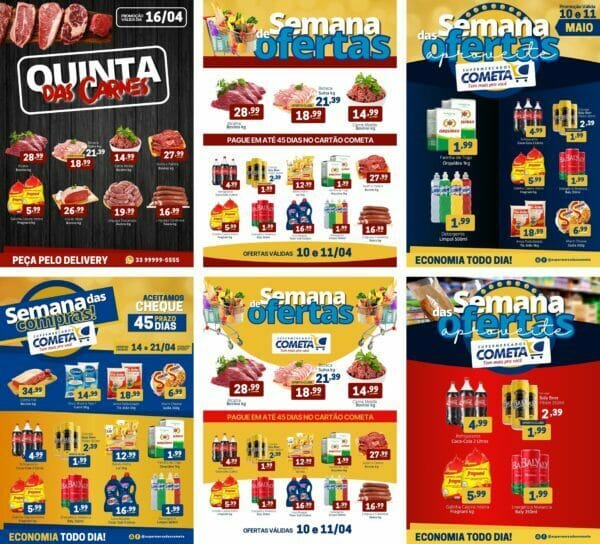 Modelos Canva EncTemplates Editáveis Supermercado 20 Artes