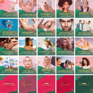 Modelos Canva Estética 100 Templates Editáveis + Bônus